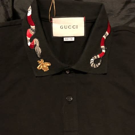 gucci snake collar patch|gucci polo shirt snake collar.